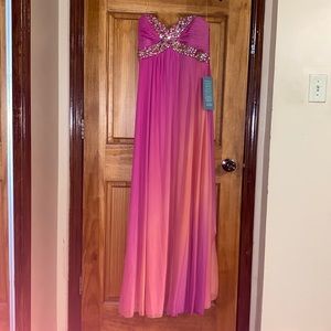 NEW WITH TAG My Michelle Pink and Peach Long Dress